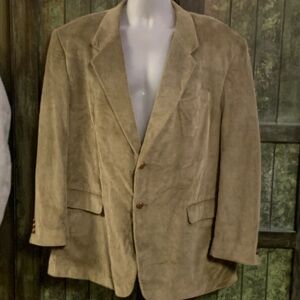 Adolfo 46R Corduroy Brown Blazer